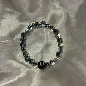 Hand Crafted Black and Silver Beaded Bracelet